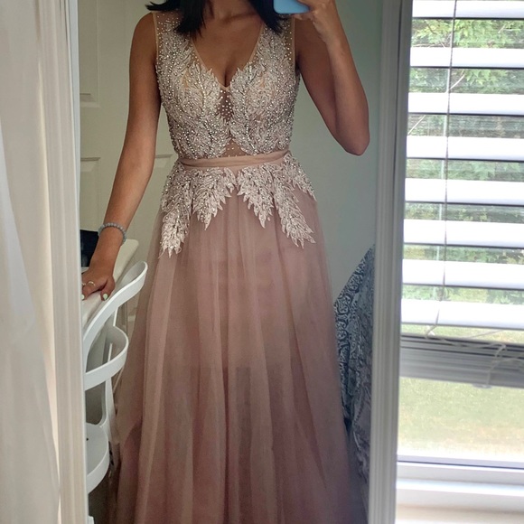 TERANI COUTURE PINK PROM DRESS size 0 - Picture 4 of 10